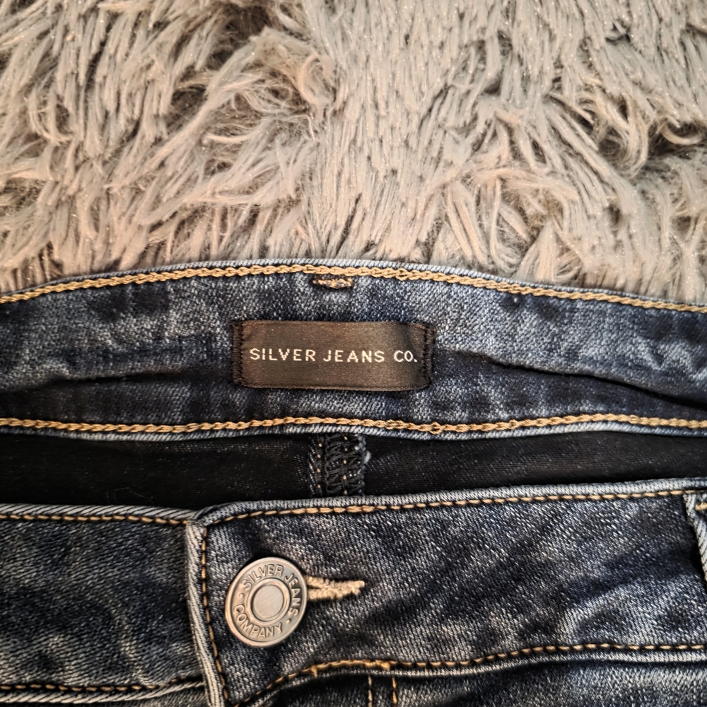 Silver Jeans Dark Blue Straight Jeans - Picture 4 of 7